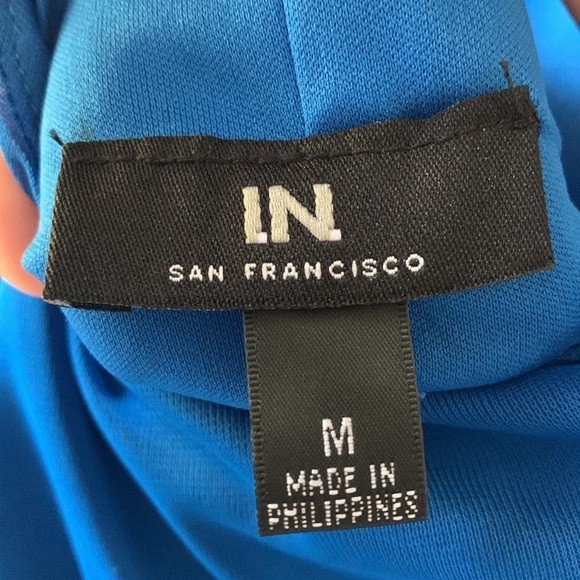 I.N. SAN FRANCISCO Blue Ombre Beaded Long Sleeve Mini Dress - Picture 9 of 9